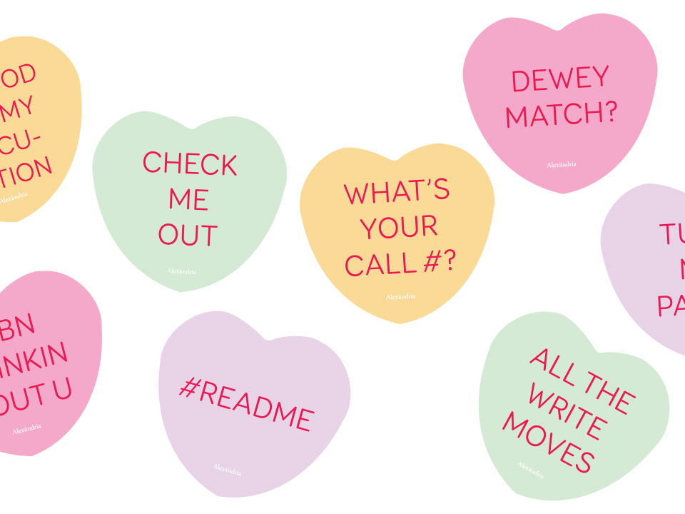 Decorate with LibraryThemed Candy Hearts Alexandria Library